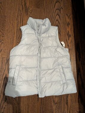 Light Blue Quilted Puffer Vest